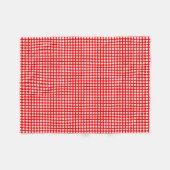 Weiß auf kleinen roten Polka-Punkten, horizontal Fleecedecke (Vorderseite (Horizontal))