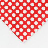 Weiß auf kleinen roten Polka-Punkten, horizontal Fleecedecke (Ecke)