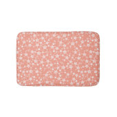 Weiß auf Korallen | Muster für Linoldruckstars Badematte (Vorderseite)