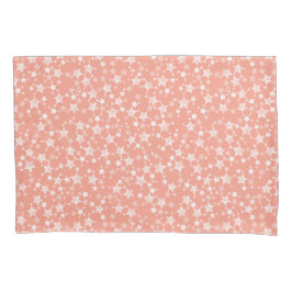 Weiß auf Korallen | Muster für Linoldruckstars Kissenbezug