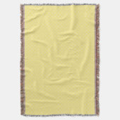 Weiß auf Lemon Gelbe Imitate Knittern Stich Muster Decke (Vorderseite Vertikal)