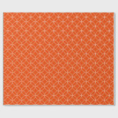 Weiß auf leuchtend orangefarbenen, überlappenden K Geschenkpapier (Flach)