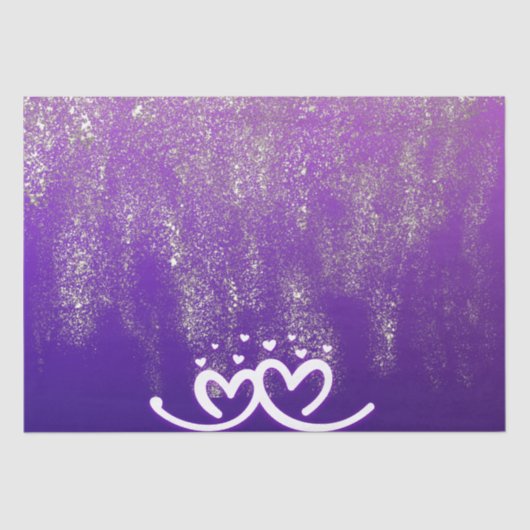 Weiß auf Lila Breite | Seidenpapier (Vorderseite)