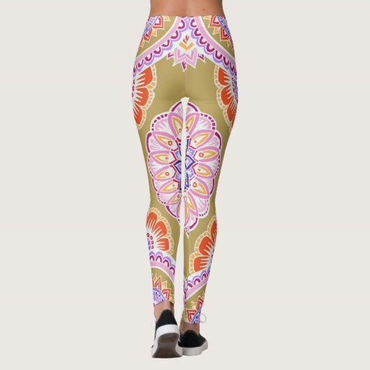 Weiß auf Pappfarbe 2 Leggings (Rückseite)