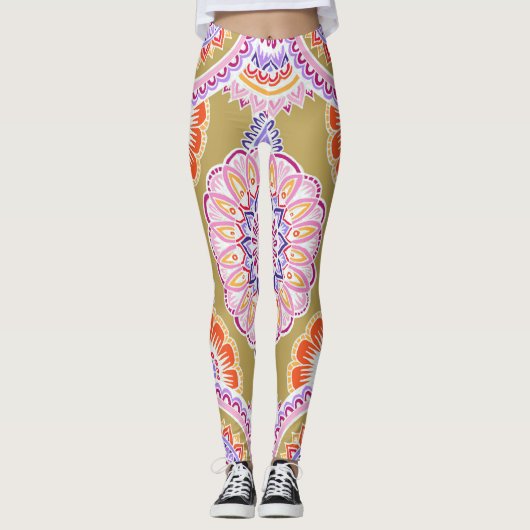 Weiß auf Pappfarbe 2 Leggings (Vorderseite)