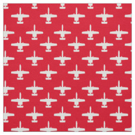 Weiß auf Red A-10 Warthog Attack Jet Muster Stoff