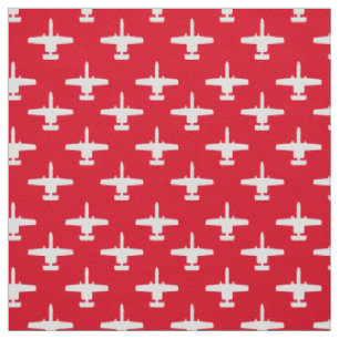 Weiß auf Red A-10 Warthog Attack Jet Muster Stoff