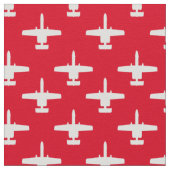 Weiß auf Red A-10 Warthog Attack Jet Muster Stoff (Nahaufnahme)