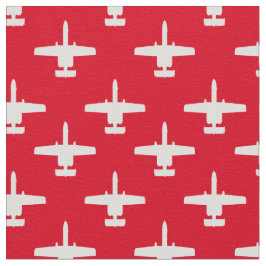 Weiß auf Red A-10 Warthog Attack Jet Muster Stoff