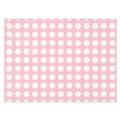 Weiß auf rosa Große horizontale Polka-Punkte Tischdecke (Vorderseite (Horizontal))