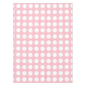 Weiß auf rosa Große horizontale Polka-Punkte Tischdecke (Vorderseite)