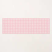 Weiß auf rosa Große horizontale Polka-Punkte Yogamatte (Vorderseite (Horizontal))