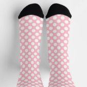 Weiß auf rosa große Polka Docks Socken (Oben)