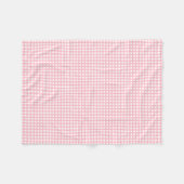 Weiß auf rosa Kleine horizontale Polka-Punkte Fleecedecke (Vorderseite (Horizontal))