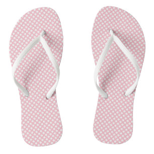 Weiß auf rosa kleine Polka-Punkte Badesandalen