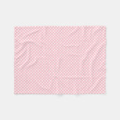 Weiß auf rosa kleine Polka-Punkte Fleecedecke (Vorderseite (Horizontal))