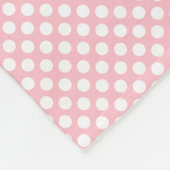 Weiß auf rosa kleine Polka-Punkte Fleecedecke (Ecke)