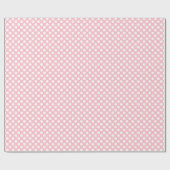 Weiß auf rosa kleine Polka-Punkte Geschenkpapier (Flach)