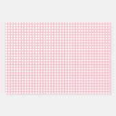 Weiß auf Rosa Unterschiedliche Größen Horiz. Polka Geschenkpapier Set (Vorderseite 3)