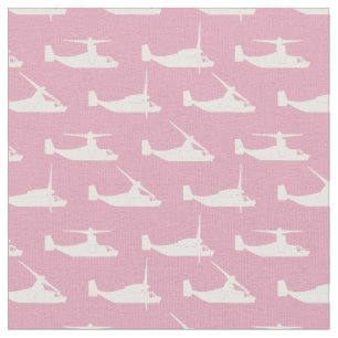 Weiß auf rosa V-22 Osprey Muster Fabric Stoff