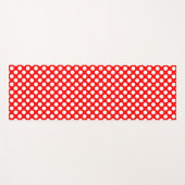 Weiß auf rot große Polka-Punkte Yogamatte (Vorderseite (Horizontal))