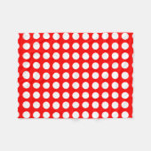 Weiß auf roten, großen horizontalen Polka-Punkten Fleecedecke (Vorderseite (Horizontal))