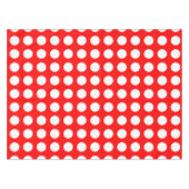 Weiß auf roten, großen horizontalen Polka-Punkten Tischdecke (Vorderseite (Horizontal))