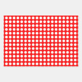 Weiß auf roten verschiedenen Größen Horizontal Pol Geschenkpapier Set (Vorderseite 2)