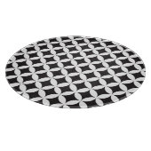 Weiß auf Schwarz Diamond geometrischem Muster Schneidebrett (Ecke)