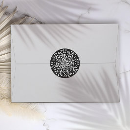 Weiß auf Schwarz-Geblüht Aufkleber