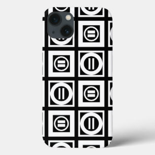 Weiß auf schwarz geometrischem Muster Case-Mate iPhone Hülle
