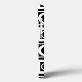 Weiß auf schwarz geometrischem Muster Case-Mate iPhone Hülle (Rückseite / Links)