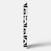 Weiß auf schwarz geometrischem Muster Case-Mate iPhone Hülle (Rückseite / Rechts)