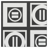 Weiß auf Schwarz Geometrischem Muster mit gleichem Stoff (Nahaufnahme)