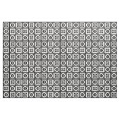 Weiß auf Schwarz Geometrischem Muster mit gleichem Stoff (Yard (91,4 cm))