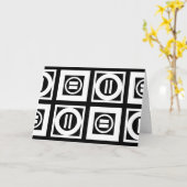 Weiß auf schwarz geometrischer Musterkarte für gle Karte (Gelbe Blume)