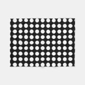 Weiß auf schwarz großen horizontalen Polka-Punkten Fleecedecke (Vorderseite (Horizontal))