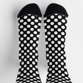 Weiß auf schwarz großen Polka Docks Socken (Oben)