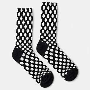 Weiß auf schwarz großen Polka Docks Socken