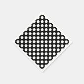 Weiß auf schwarz-großformatigen Polka Dots Paper Serviette (Ecke)