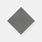Weiß auf schwarz-kleinem Polka-Dots-Papier Serviette (Ecke)