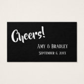 Weiß auf schwarz, modern mit 3-Punch Drink Ticket  (Rückseite)