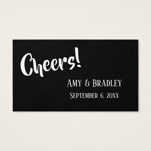 Weiß auf schwarz, modern mit 3-Punch Drink Ticket (Rückseite)