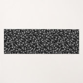 Weiß auf Schwarz | Muster für Linoldruckstars Yogamatte (Vorderseite (Horizontal))