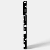 Weiß auf Schwarz Polka Dot Muster Case-Mate iPhone Hülle (Rückseite / Links)