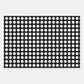 Weiß auf Schwarz Unterschiedliche Größen Horiz. Po Geschenkpapier Set (Vorderseite 2)