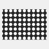 Weiß auf Schwarz Unterschiedliche Größen Horiz. Po Geschenkpapier Set (Vorderseite)
