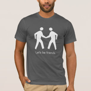 Weiß auf schwarzem Fremd-Reduzierungs-Zonen-T - T-Shirt
