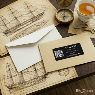 Weiß auf schwarzem Schriftzug Geschäfts-QR-Code-Ad Adressaufkleber
