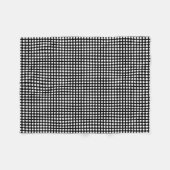 Weiß auf schwarzen kleinen horizontalen Polka-Punk Fleecedecke (Vorderseite (Horizontal))